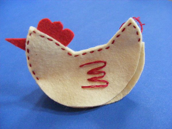 Unsewn side of a chicken softie