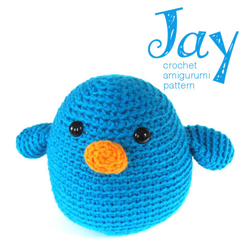 blue crocheted bird - very simple crochet pattern, perfect for practicing basic skills like crochet increase and decrease