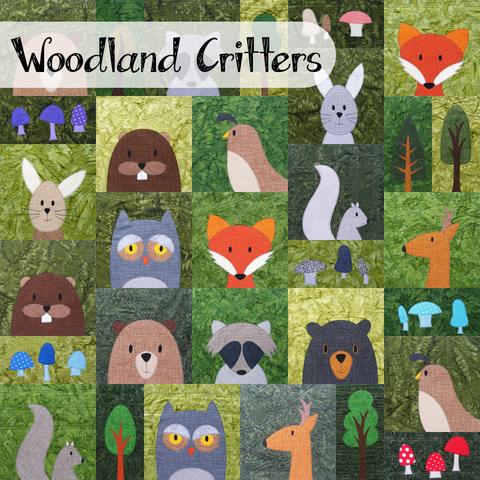 Woodland Critters quilt pattern from Shiny Happy World