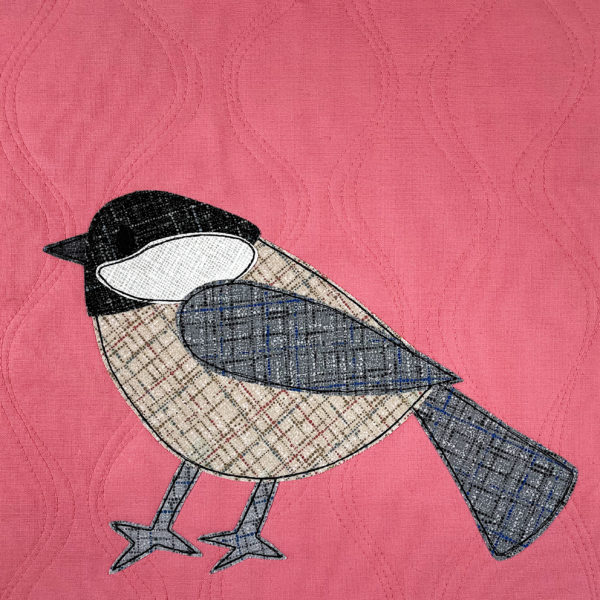 black-capped chickadee applique pattern