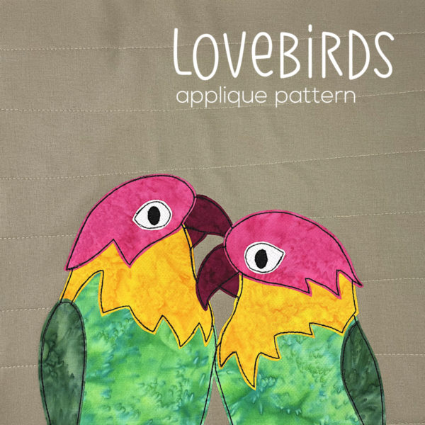 pair of lovebirds - applique pattern