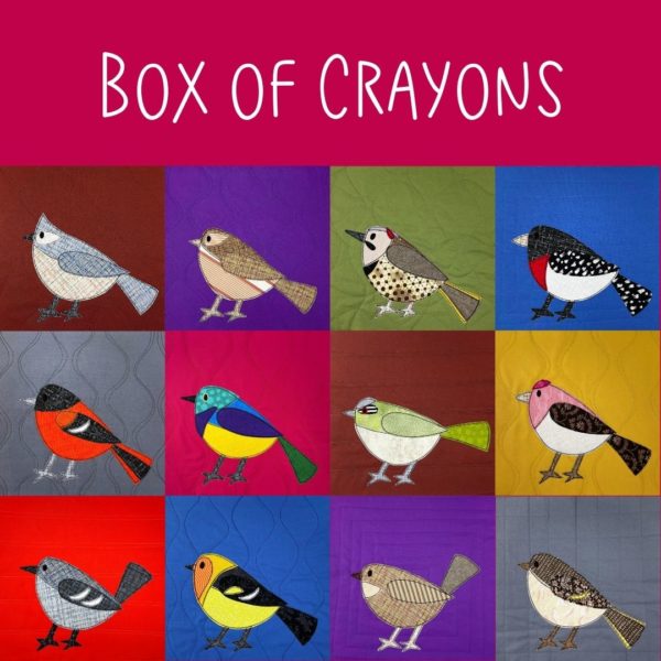 Backyard Birds made with the Box of Crayons fabric bundle