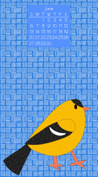 free lovebirds phone wallpaper with February 2021 calendar