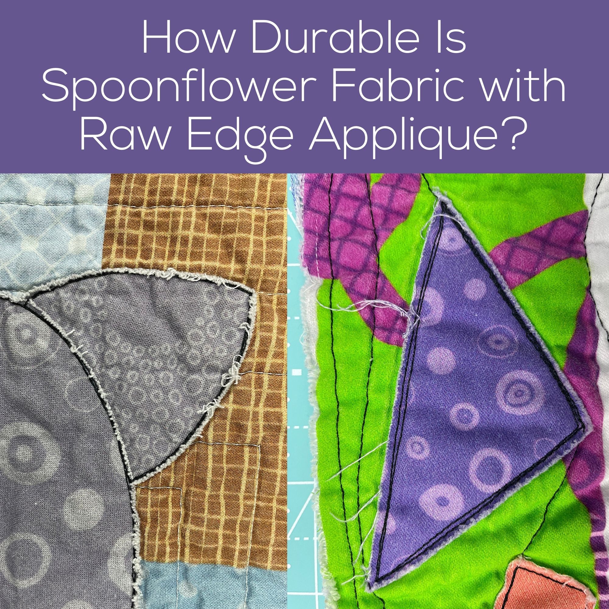How Durable Is Spoonflower Fabric with Raw Edge Applique? - Shiny Happy  World
