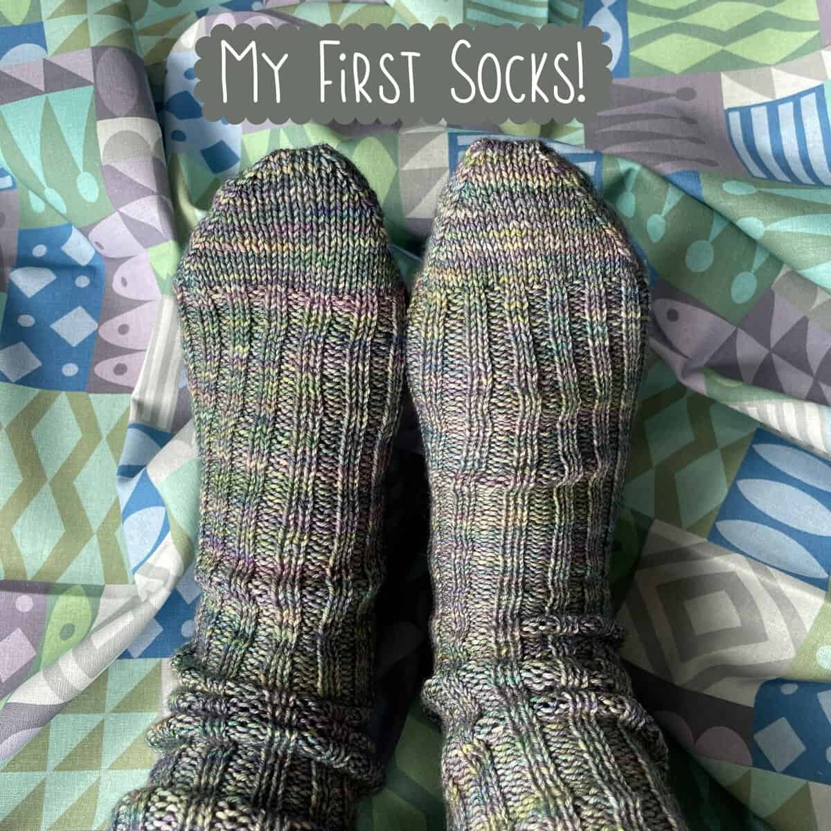 I Knit My First Pair of Socks! - Shiny Happy World